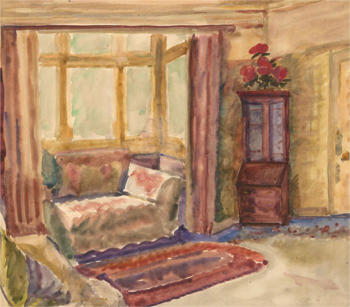 Dorothy Hepworth (1894-1978) - Mid 20th Century Watercolour, Sunny Interior