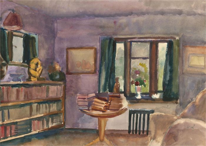 Dorothy Hepworth (1894-1978) - Mid 20th Century Watercolour, The Living Room