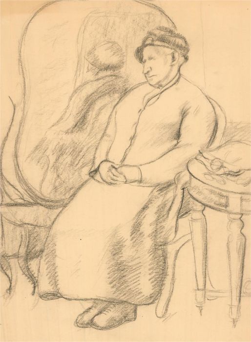 Dorothy Hepworth (1894-1978) - Mid 20th Century Charcoal Drawing, Resting Figure
