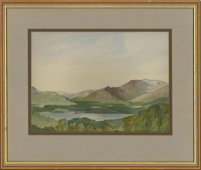 C. Whittle - Contemporary Watercolour, Summer Morning, Derwentwater
