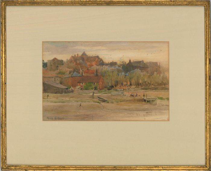 Alfred Henry Hart (1866-1953) - Late 19th Century Watercolour, Coastal Town