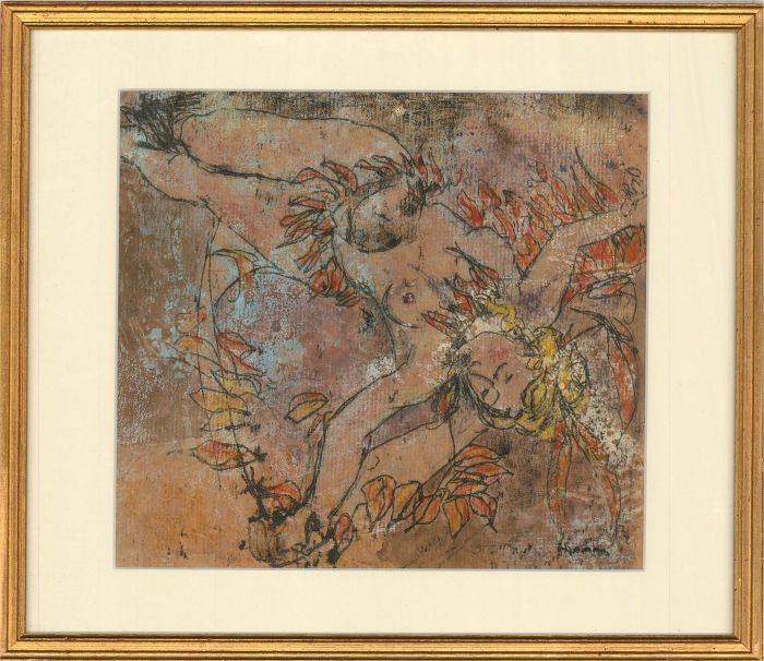 Manner of Eric James Mellon (1925–2014) - Contemporary Mixed Media, Fiery Wings