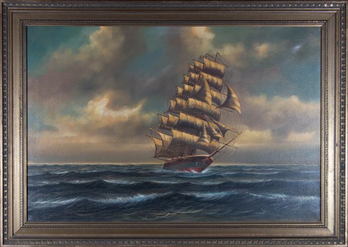 H. Hak - 20th Century Oil, Clipper in Full Sail