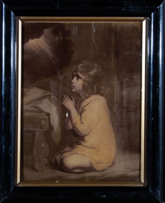 After Joshua Reynolds - Late 19th Century Crystoleum, The Infant Samuel