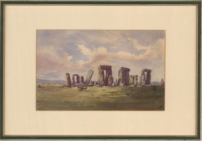 S.R.G. - c.1887 Watercolour, Stonehenge