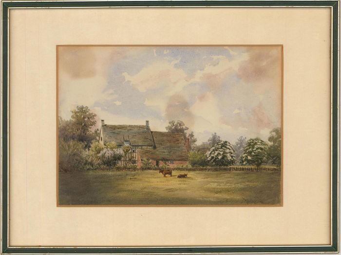 S.R.G. - 1887 Watercolour, Barrow Farm, near Chippenham