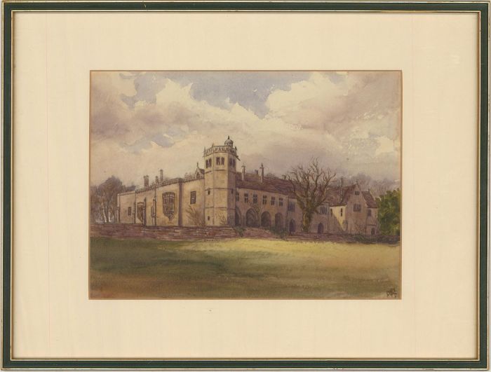 S.R.G. - c.1887 Watercolour, Lacock Abbey