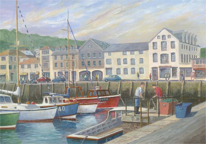 J.A. Pusey - Double-Sided 1998 Oil, Boulters Lock and Mevagissey Harbour