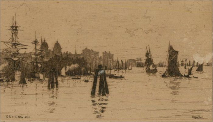 Wilfrid Williams Ball RE ROI (1853-1917) - Etching Miniature, Greenwich