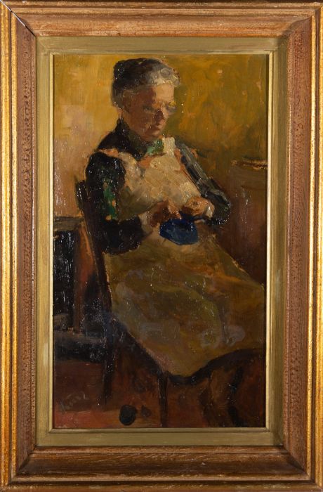 Early 20th Century Oil - Seated Woman