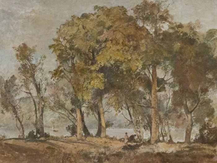 Oliver Hall RA (1869-1957) - Oil, Coniston Lake Seen Through the Trees