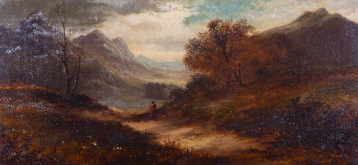 Attrib. George Gray (fl.1874-1879) - Late 19th Century Oil, Highland Pass