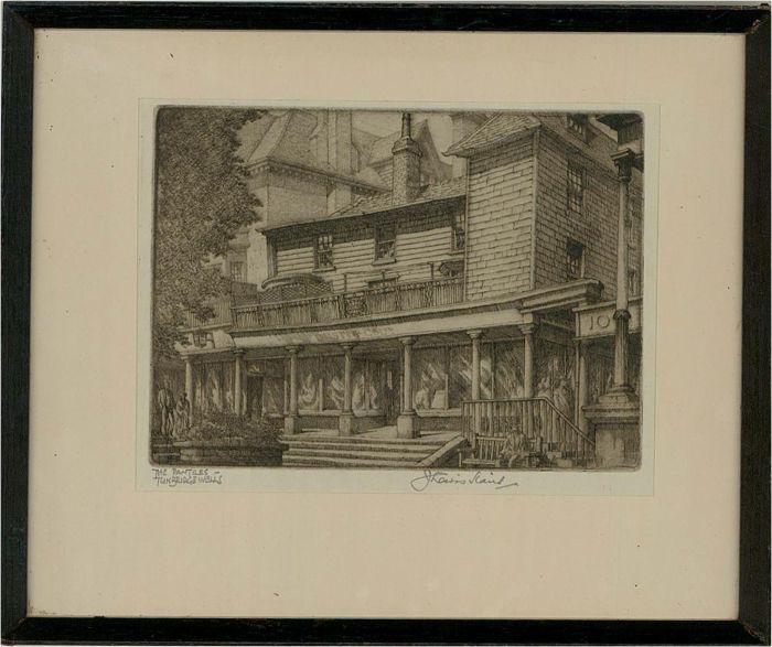 John Lewis Stant (1905-1964) - Etching, The Pantiles, Tunbridge Wells