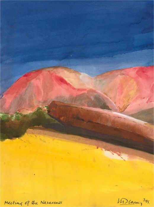 Richard J.S. Young - 1995 Gouache, Meeting of the Nazarenes