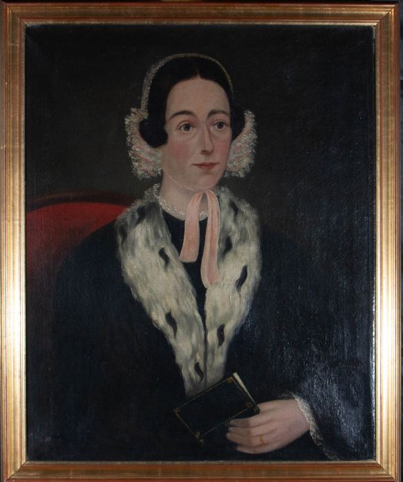 Early 19th Century Oil - Lady In Ermine