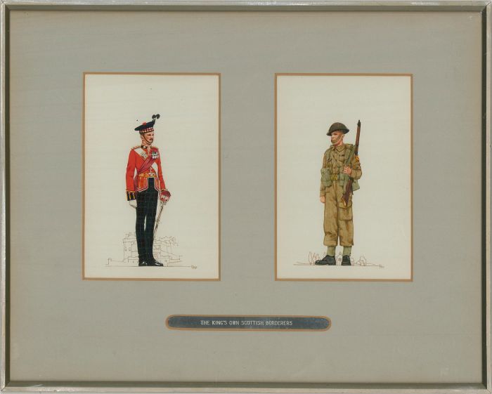1952 Gouache - The King's Own Scottish Borderers
