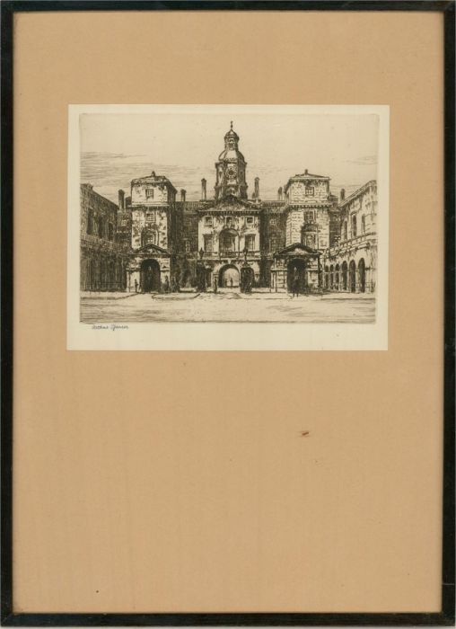 Arthur Spencer  - Early 20th Century Etching, Horse Guards, Whitehall