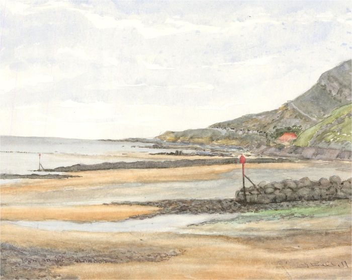 Gwyneth Willitt - Contemporary Watercolour, West Shore Beach, Llandudno, Wales
