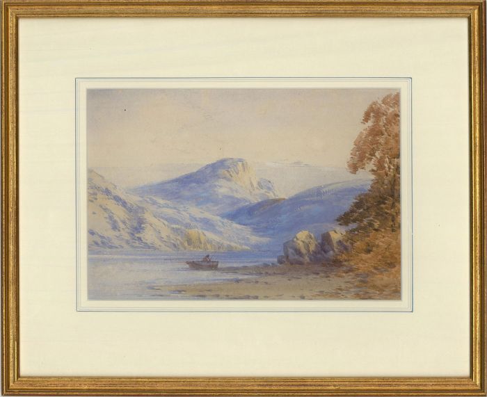 Attrib. Thomas Creswick RA (1811-1869) - Watercolour, The Fisherman