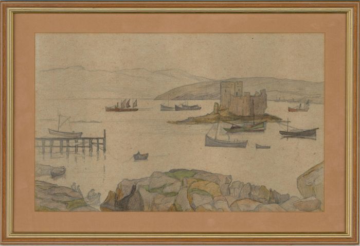 Early 20th Century Watercolour - Eilean Donan Castle
