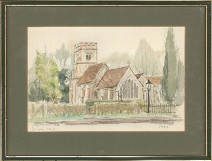 1985 Watercolour - All Saints' Church, Ockham
