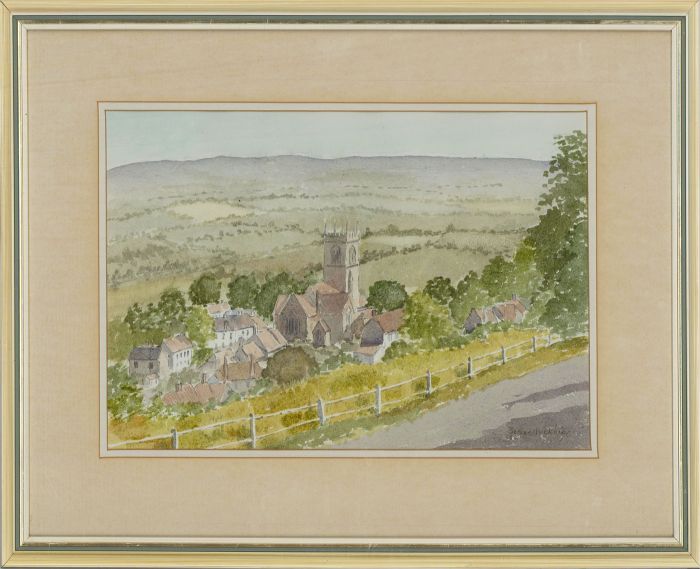 George Wickham - Contemporary Watercolour, Summer Evening In Shaftesbury