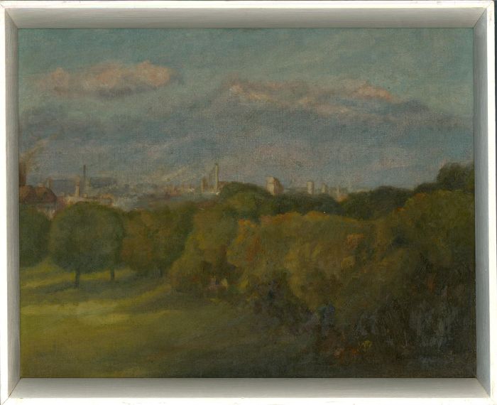 H. Simkins - 1967 Oil, Trees and Chimneys