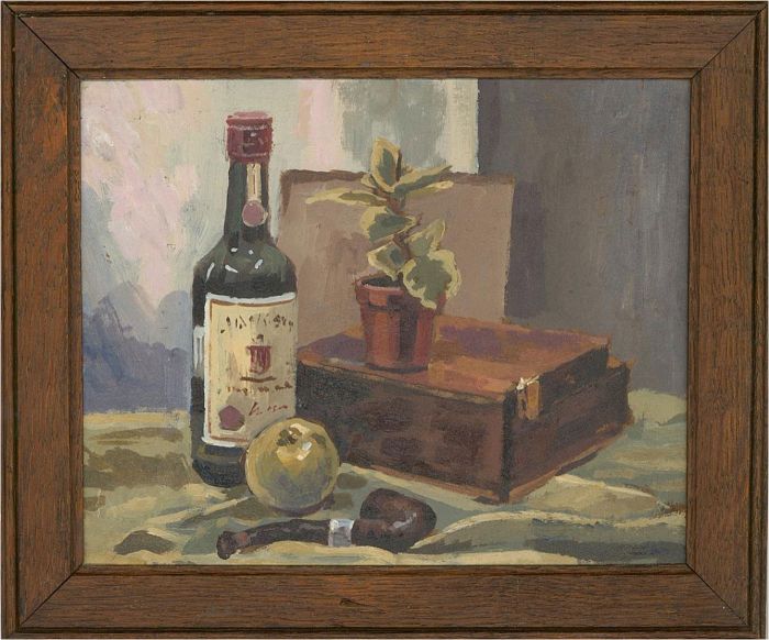 Terry Shelbourne (1930-2020) - Mid 20th Century Oil, Still Life with Pipe