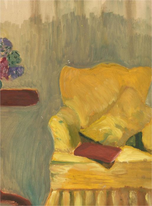 Jennifer Anderson - Contemporary Oil, Yellow Armchair