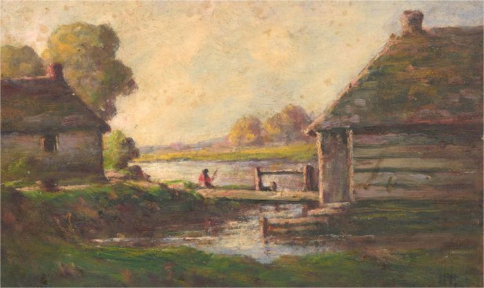 Harold Goldthwait (1869-1932) - Oil, Christchurch Landing Stage