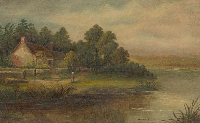 M.L. Beck - Early 20th Century Oil, Cottage near Stratford-upon-Avon
