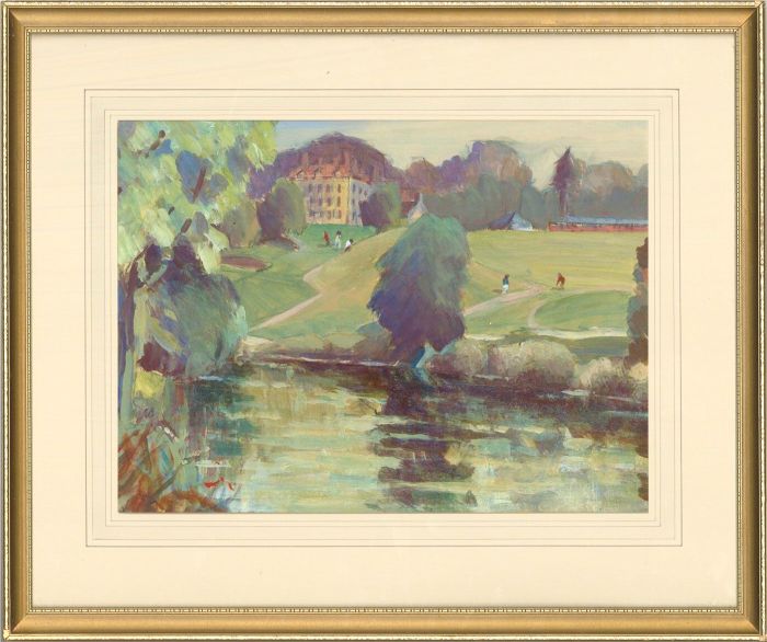 Mid 20th Century Gouache - A Golf Course