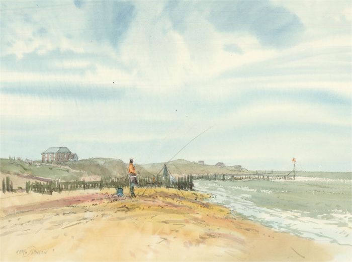 Keith Johnson (1931-2018) - 20th Century Watercolour, A Fisherman