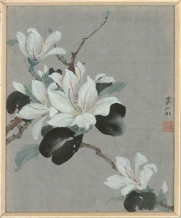 Mid 20th Century Gouache - Japanese Blossom