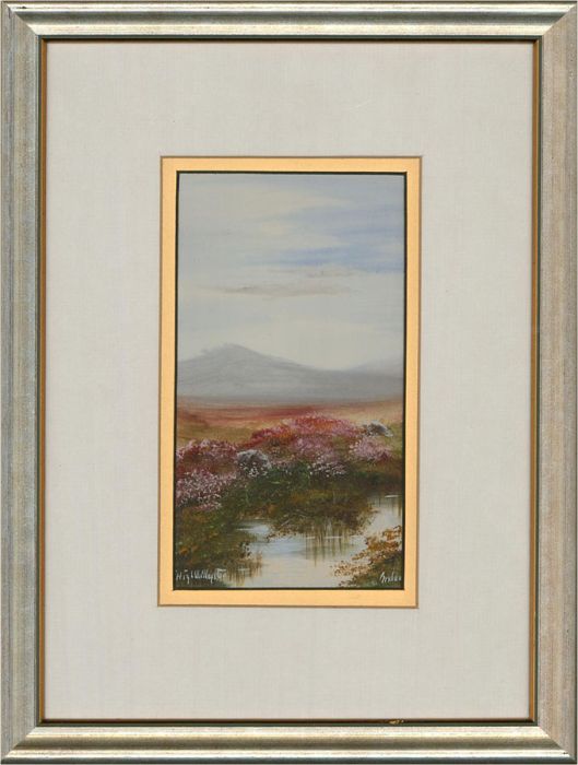 Signed Early 20th Century Gouache - High Willhays Tor, Dartmoor