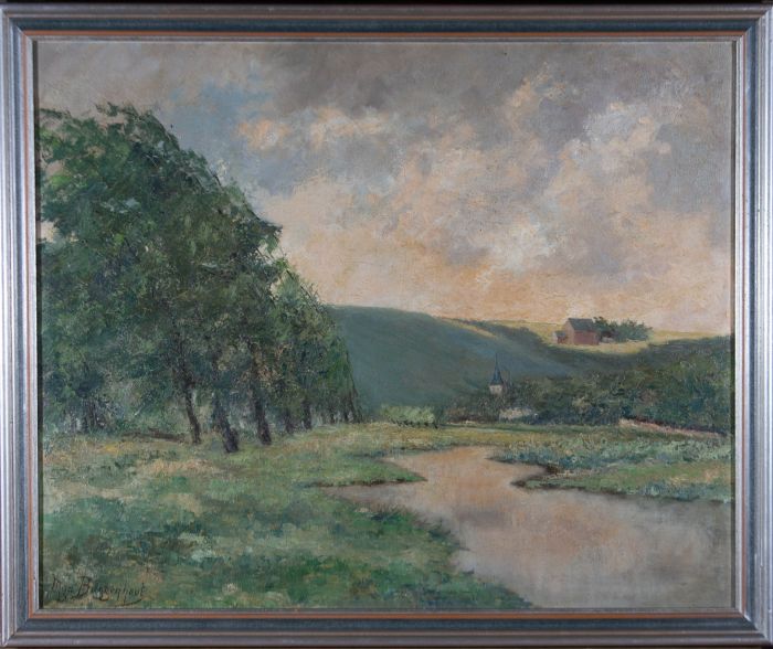 Mya Buggenhout (1908-1992) - Belgian Mid 20th Century Oil, La Bourrasque