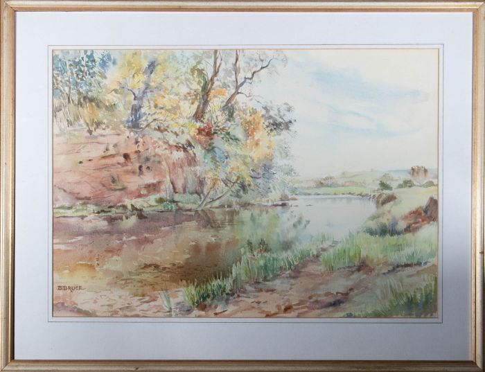 Dorothy E. Bruce - 1994 Watercolour, River Otter, Devon