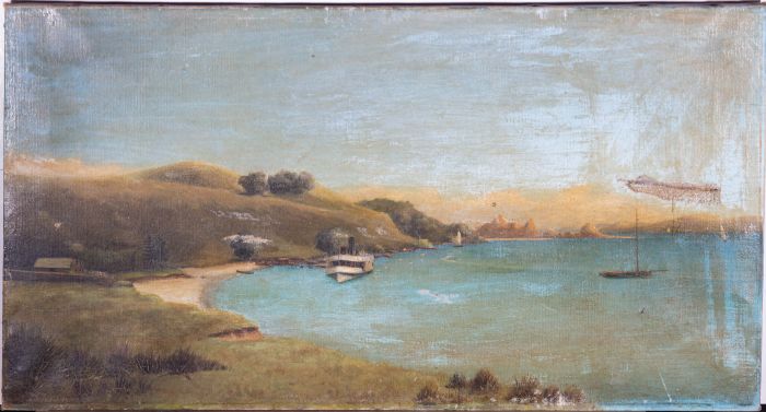 For Restoration - Early 20th Century Oil - Australian Harbour
