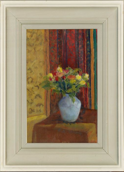 Ruth Williams - Mid 20th Century Watercolour, Roses On The Table