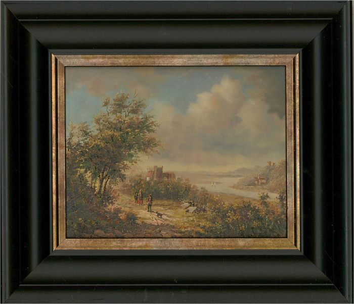 J. Robertson - Signed Mid 20th Century Oil, Along the River Path
