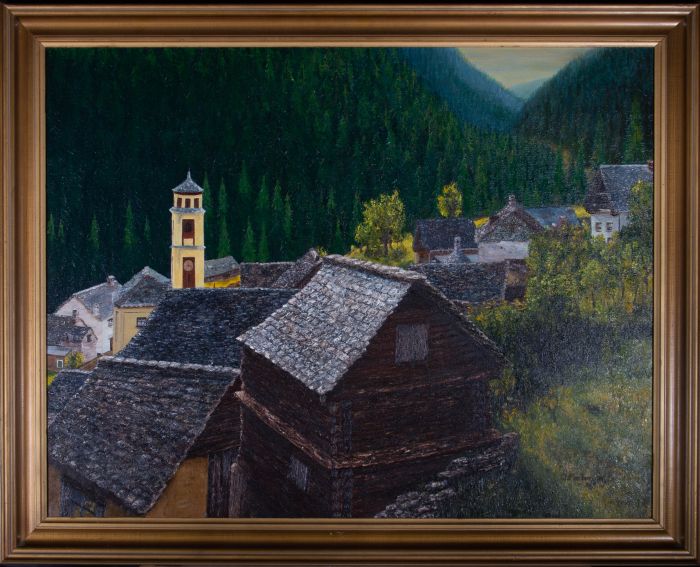 D. Parkman - Large 1979 Oil, Mountain Haven