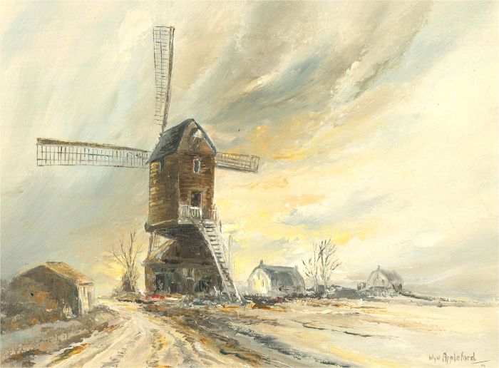 Wyn Appleford (1932-2016) - Signed Mid 20th Century Oil, The Windmill
