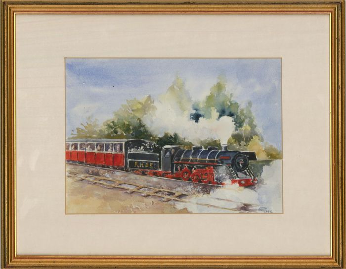 Anne H. Pyne - Contemporary Watercolour, Black Prince train