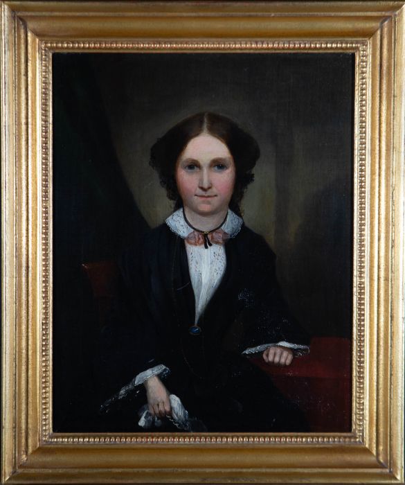 Mid 19th Century Oil - Portrait of a Victorian Lady