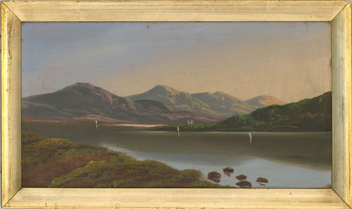 W. King - Early 20th Century Oil, Misty Mountains