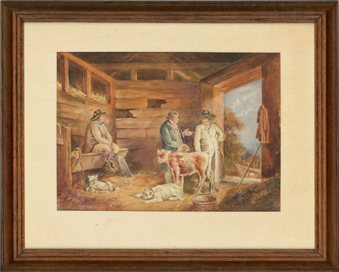 W. Smart after George Morland - Early 20th Century Watercolour, Stable Interior
