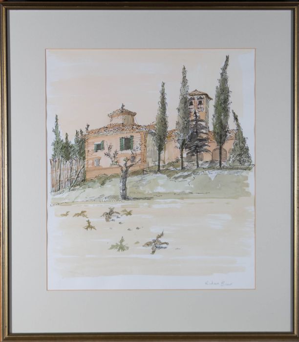 Richard Beer (1928-2017) - Contemporary Watercolour, Italian Countryside Scene