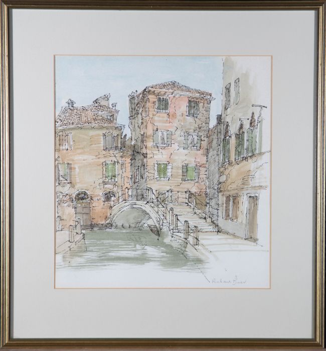 Richard Beer (1928-2017) - 20th Century Watercolour, Venetian Scene