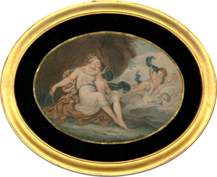 19th Century Stipple Engraving - Venus Disarming Cupid