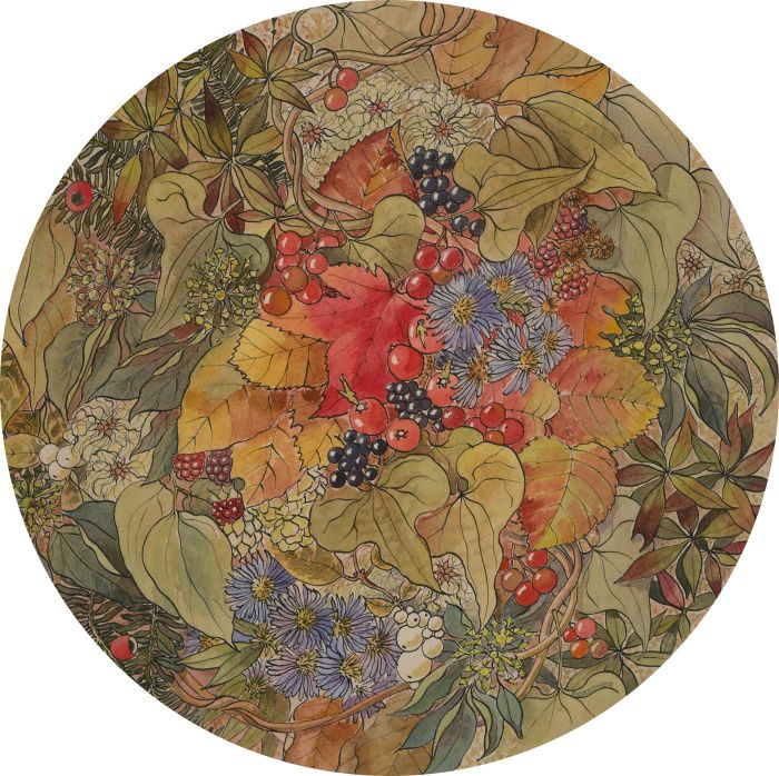 R. Gardner - Mid 20th Century Watercolour, Autumnal Fruits and Flowers